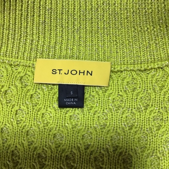 St. John Woman’s Green Zip-Up Sweater - Picture 6 of 10